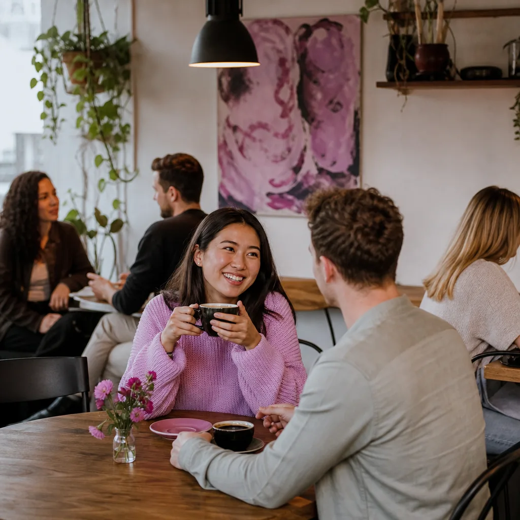 People chatting at an informal social event in Basingstoke